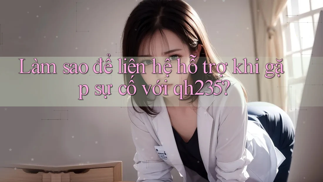 Làm sao để liên hệ hỗ trợ khi gặp sự cố với qh235?